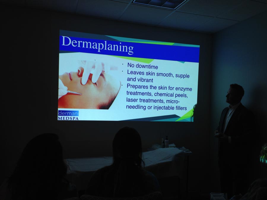Atlanta Institute of Aesthetics Field Trip, Dermani Medspa, Dermaplaning